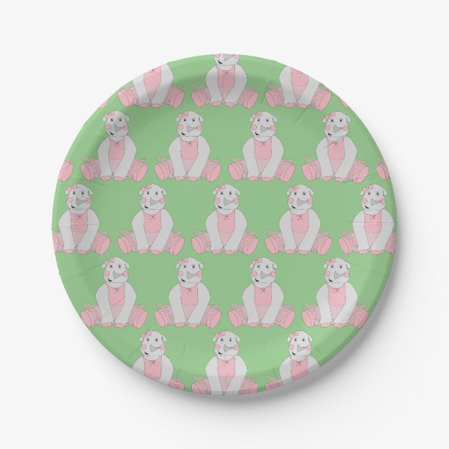 Plato De Papel illusima Ballerina Rhino (Anverso)