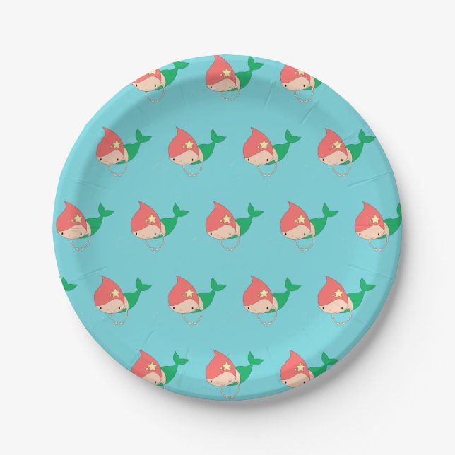 Plato De Papel illusima Cotton Candy Mermaid (Anverso)