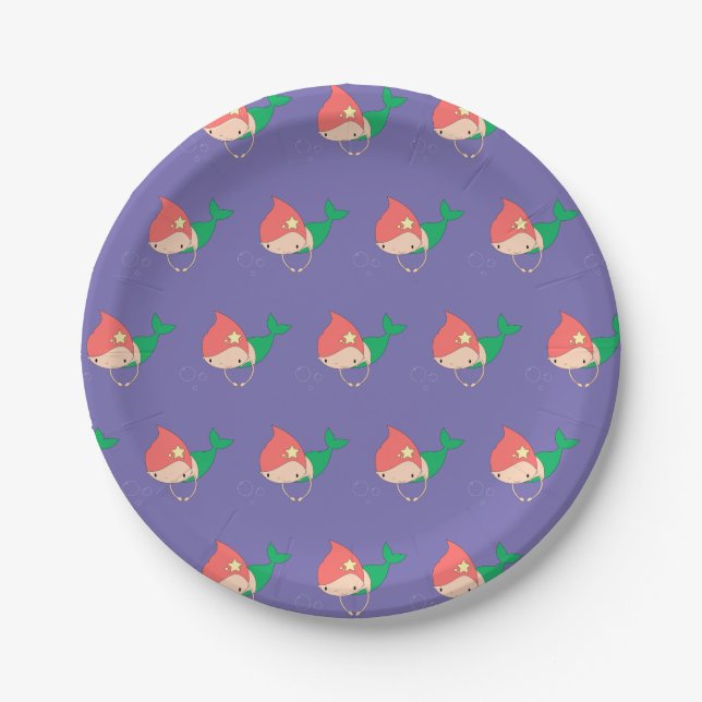 Plato De Papel illusima Cotton Candy Mermaid (Anverso)