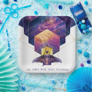 Plato De Papel Ilustración artística del telescopio espacial Jame