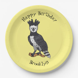 Plato De Papel Ilustracion de Harpy Eagle personalizado