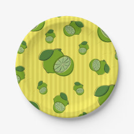 Plato De Papel Ilustración de limas