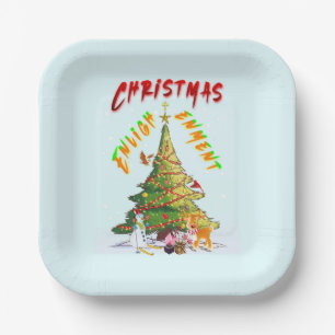Plato De Papel Ilustración de navidades
