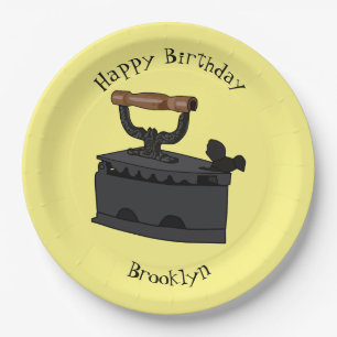 Plato De Papel Ilustracion de personalizado de carbón vegetal