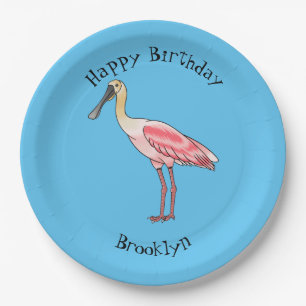 Plato De Papel Ilustracion de personalizado de pájaro cucharón de