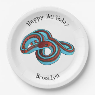 Plato De Papel Ilustracion de personalizado de serpiente de San F