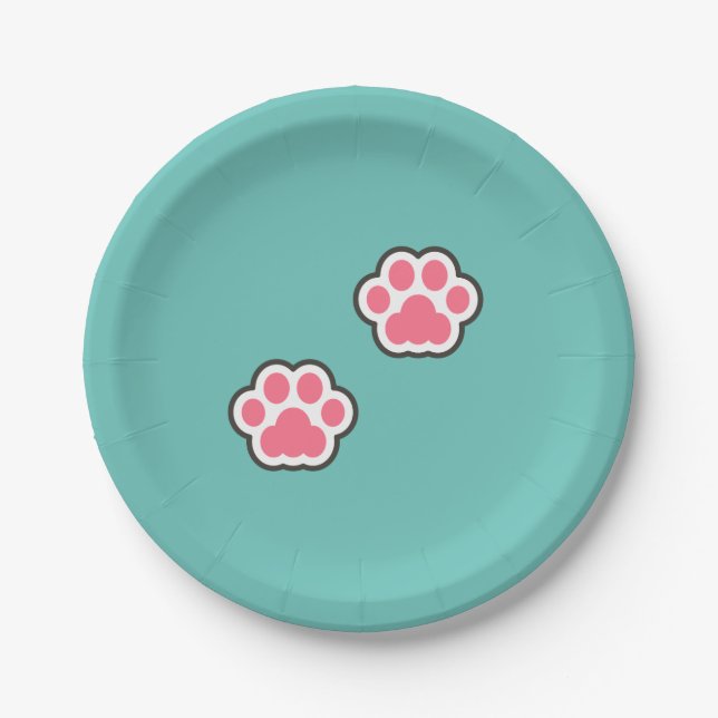 Plato De Papel Ilustracion Kitty (Anverso)