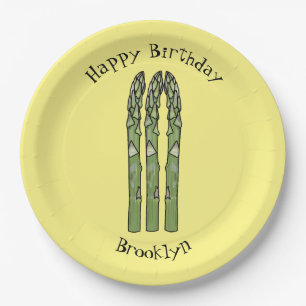 Plato De Papel Ilustracion personalizado Asparagus