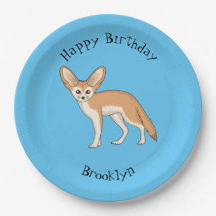 Plato De Papel Ilustracion personalizado de Fennec fox