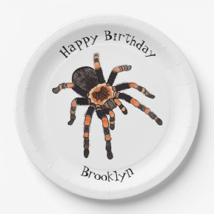 Plato De Papel Ilustracion personalizado de Tarantula