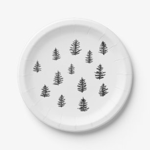 Plato De Papel Ilustracion Trees Wilderness Mountain