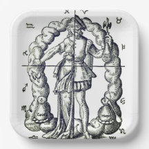 Ilustracion vintage humorístico de signos zodiacos