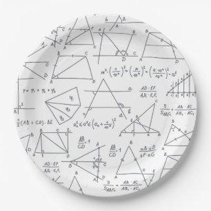 Plato De Papel Ilustraciones de cálculo escrito a mano matemática
