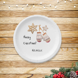 Plato De Papel Ilustraciones rústicos de Cute Watercolor Country