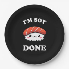 Plato De Papel I'm Soy done Kawaii Sushi