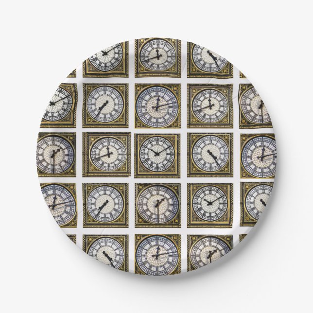 Plato De Papel Imagen de Big Ben para placa de papel (Anverso)