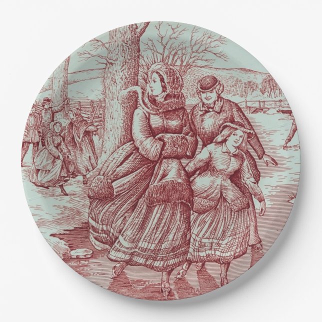 Plato De Papel Imagen de Navidad de edición limitada de Spode (Anverso)