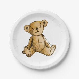 Plato De Papel Imagen de Oso de peluche para placas de papel