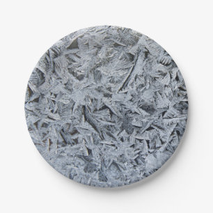 Plato De Papel Imagen de textura de cristales de helado