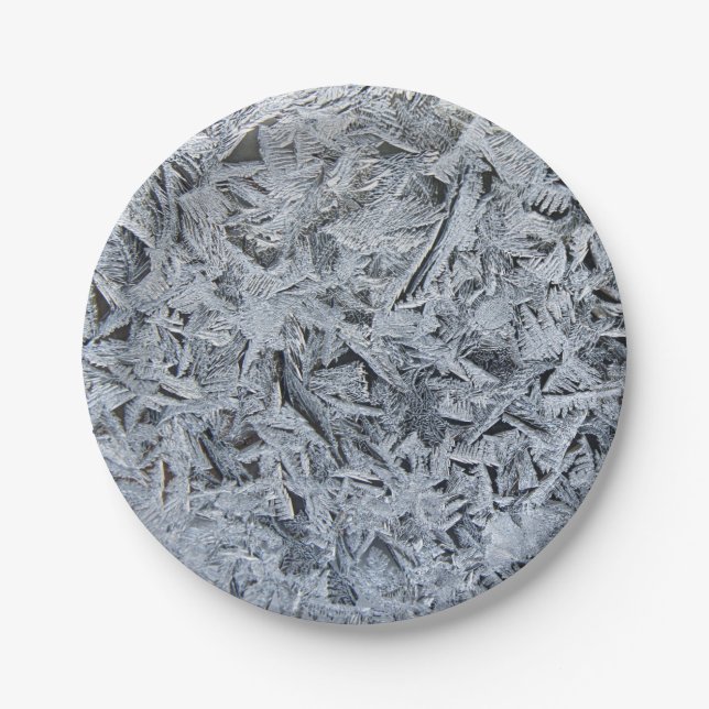 Plato De Papel Imagen de textura de cristales de helado (Anverso)