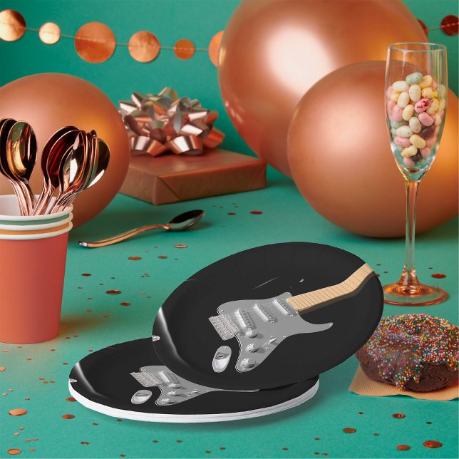 Plato De Papel Impactante instrumento musical de guitarra eléctri (Subido por el creador)