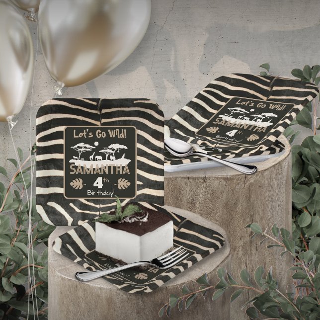Plato De Papel Impresión animal Placa de papel de cumpleaños de c (Subido por el creador)