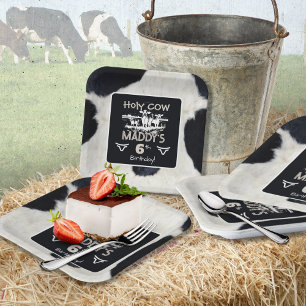 Plato De Papel Impresión animal Placa de papel de cumpleaños de v