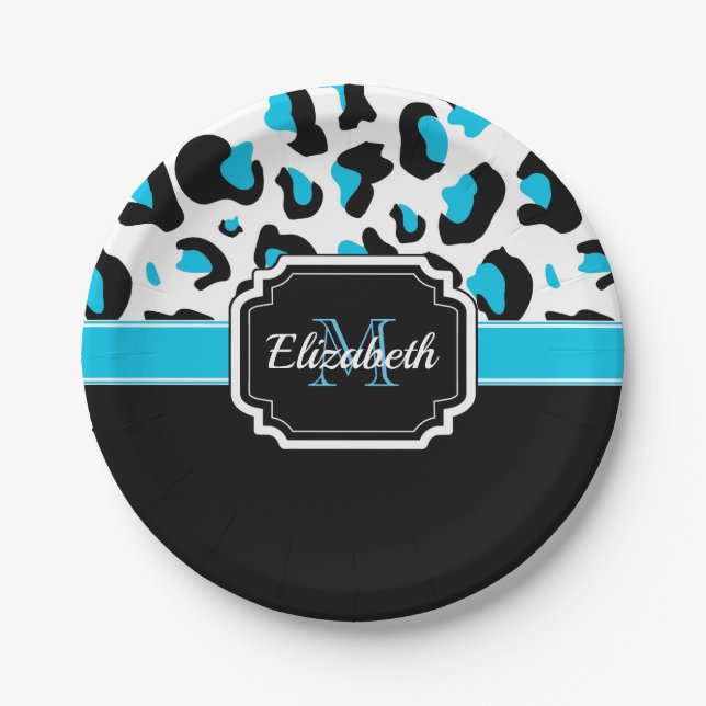 Plato De Papel Impresión Cute Leopard (Anverso)