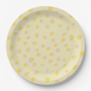 Plato De Papel Impresión de Cheetah Preppy