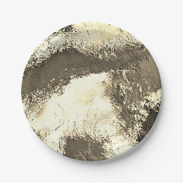 Plato De Papel Impresión de lienzo estirado (Anverso)