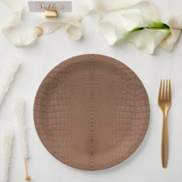 Plato De Papel Impresión de textura del ligador de Tan