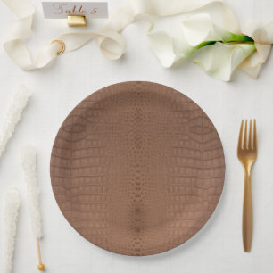 Plato De Papel Impresión de textura del ligador de Tan
