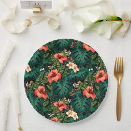 Plato De Papel Impresión hawaiana