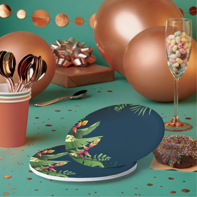 Plato De Papel Impresión hawaiana (Multi)