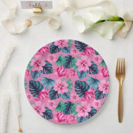 Plato De Papel Impresión hawaiana
