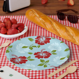 Plato De Papel Impresión hawaiana