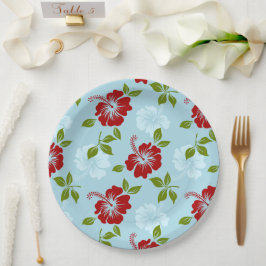 Plato De Papel Impresión hawaiana