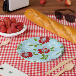 Plato De Papel Impresión hawaiana