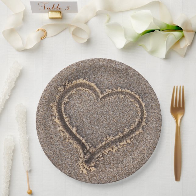 Plato De Papel Impresión hawaiana (Boda)