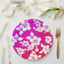 Plato De Papel Impresión hawaiana