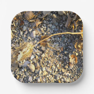 Plato De Papel Impresión otoñal