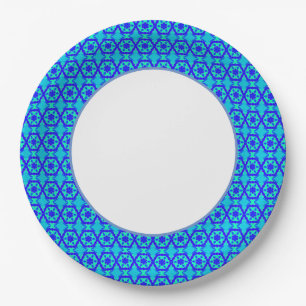 Plato De Papel Imprime el software Blue Dinnerware