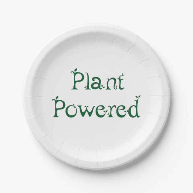 Plato De Papel Impulsado por las Plantas (Anverso)
