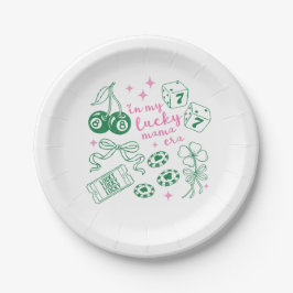 Plato De Papel In My Lucky Mama Era  Pink & Green St Patricks Day
