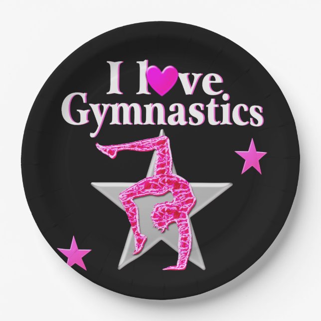 PLATO DE PAPEL INCREÍBLE ME ENCANTA EL DISEÑO DE GIMNASTICAS (Anverso)