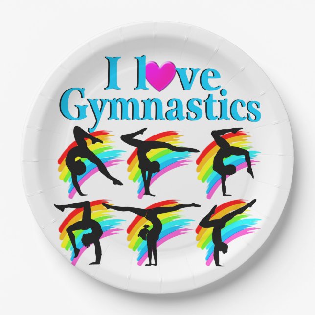 PLATO DE PAPEL INCREÍBLE ME ENCANTA LA GIMNASTICA (Anverso)