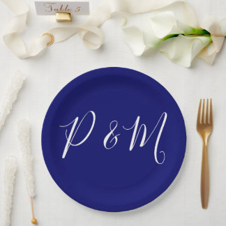 Plato De Papel Indigo Blue and White Minimalist Wedding