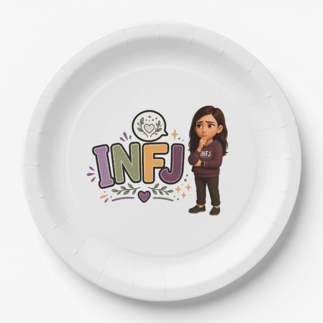 Plato De Papel INFJ — A Guardiã das Ideias (Anverso)