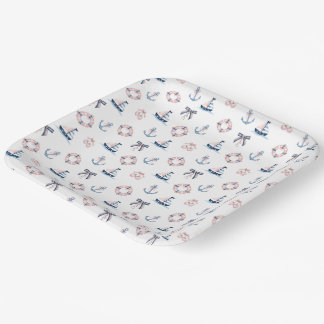 Plato De Papel Infusión náutica y de Coquette.