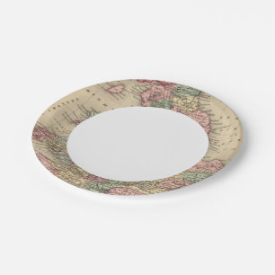 Plato De Papel Inglaterra, Mapa de Gales por Mitchell